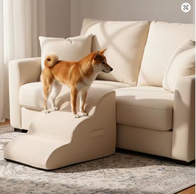 Cat Dog Ladder Pet Dog Ramp 3 Steps Stairs Puppy Stairs Pet Supplies Climbing Ramp Steps for Older Dogs and Pets With Joint Pain