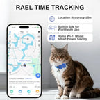 GPS Tracker for Dogs and Cats Pet GPS Location Tracker with Smart Alerts and Location History Geo-Fence Real-Time Waterproof iO