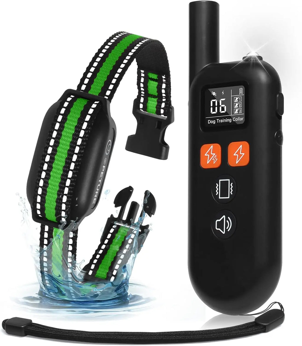 3300ft Dog Shock Collar with Remote, Shock & Double Shock Mode ,IPX7 Waterproof Training Collars for 7-120lbs Medium Large Dogs