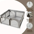47x47x23.6 Inch Puppy Playpen With Gate, Dog Playpen For Puppies And Small Dogs, Durable Safety Pet Fence With HighStrength Nylo