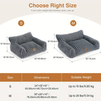 Christmas Gifts Cute Cat Couch, Dog Beds for Large Dogs Fluffy Cat Sofa with Soft Corduroy Fleece, Fuzzy Pet Couch with Removable Washable Cover, Supportive Pet Sofa with Non-Slip Bottom Dog Sofa Bed