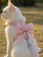 1 set of high-end and fashionable cat collar and straps, suitable for small and medium-sized cats