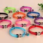 Personalized Cat Collar Reflective Nylon Dog Cats ID Collars With Free Engraving for Cats Small Dogs Chihuahua 10 Col15