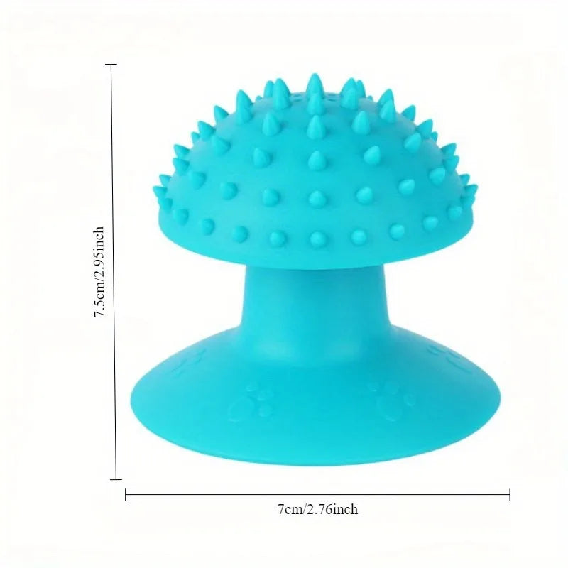 1PC Pet cat suction cup rubbing device massager cat scratching itchy scratching device cat comb suction cup massage brush
