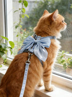 1 set of high-end and fashionable cat collar and straps, suitable for small and medium-sized cats