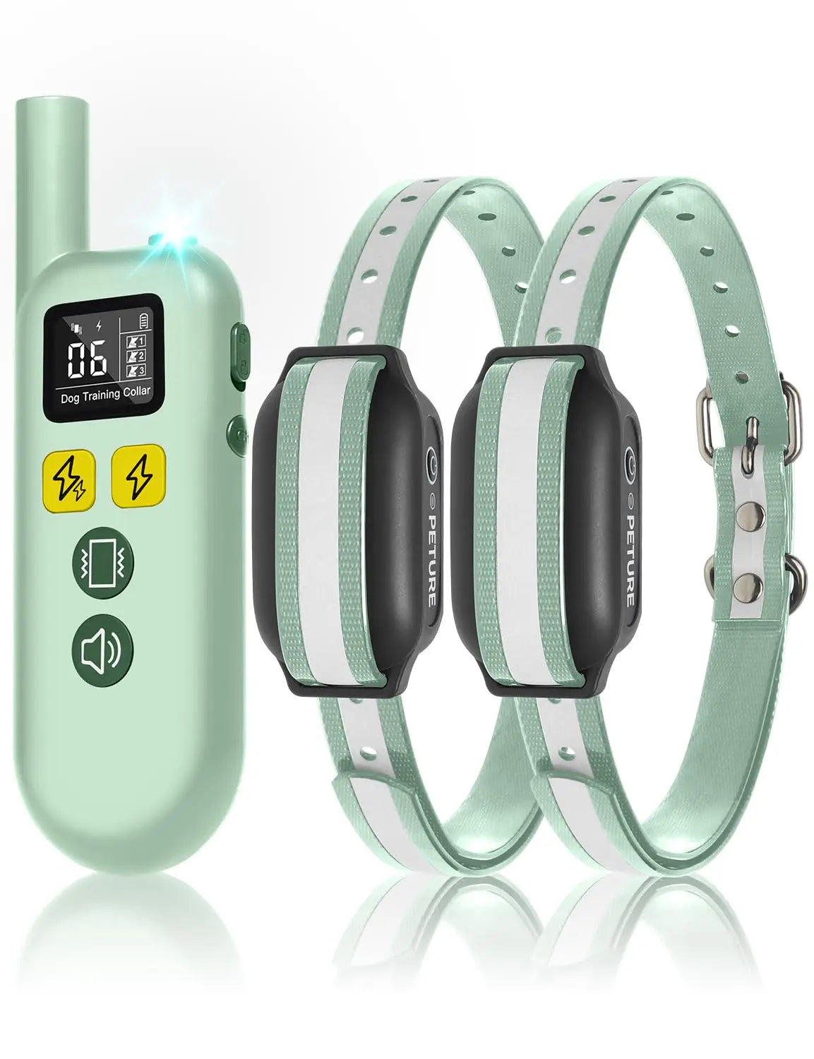 3300ft Dog Shock Collar with Remote, Shock & Double Shock Mode ,IPX7 Waterproof Training Collars for 7-120lbs Medium Large Dogs