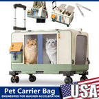 Extra Large Portable Pet Strollers Detachable Cat Dog Trolley Case Foldable Pet Bag Puppy Camping Travel Carrier Bag With Wheels