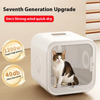 Ultra Quiet Pet Dryer Box, Portable Low Noise Cat Dog Blower Dryer Machine, Large Capacity Pet Grooming Hair Dryer for Home Use