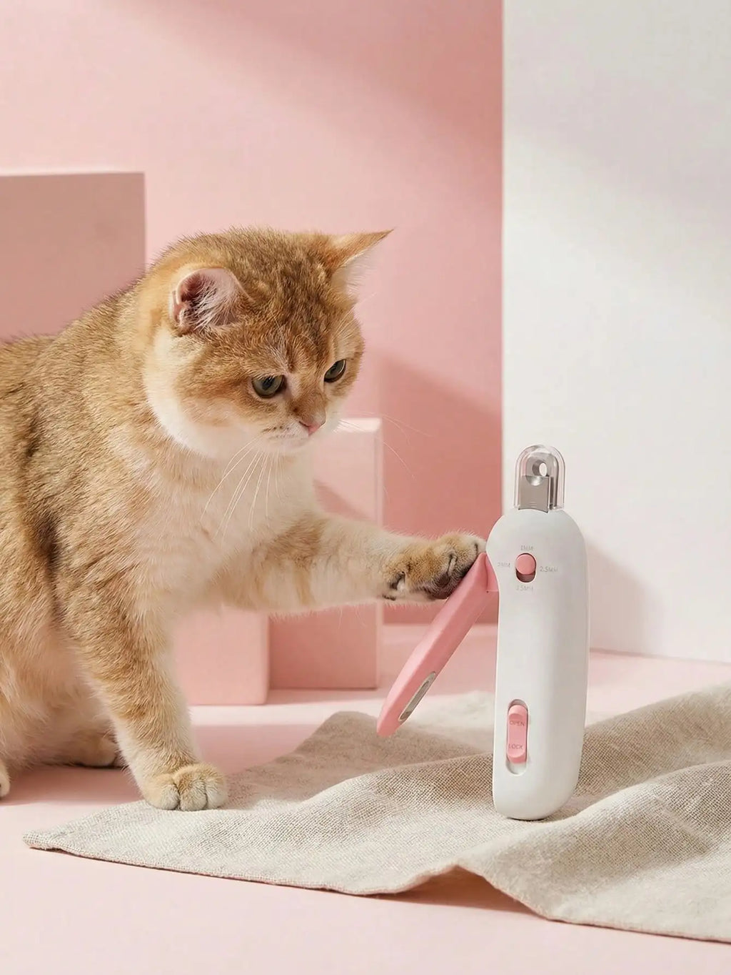 Professional Pet Nail Clippers with Safety Guard Adjustable Hole Cat Dog Nail Trimmer for All Breeds and Ages Easy Grooming
