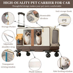 Extra Large Portable Pet Strollers Detachable Cat Dog Trolley Case Foldable Pet Bag Puppy Camping Travel Carrier Bag With Wheels