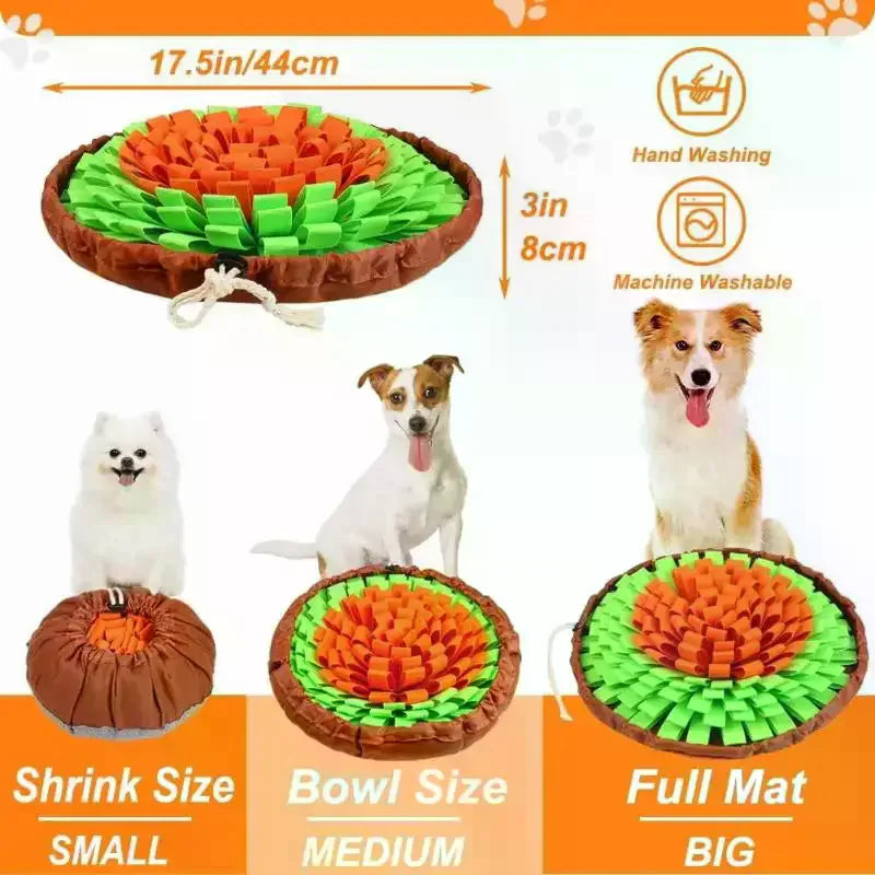 Entertaining Pet Snuffle Mat, Encourages Mental Stimulation in Cats Dogs, Perfect for Travel, Encourages Foraging
