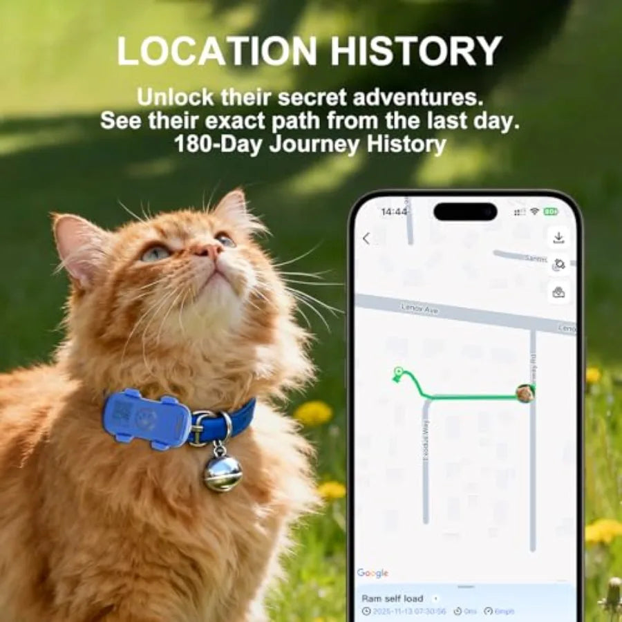 GPS Tracker for Dogs and Cats Pet GPS Location Tracker with Smart Alerts and Location History Geo-Fence Real-Time Waterproof iO