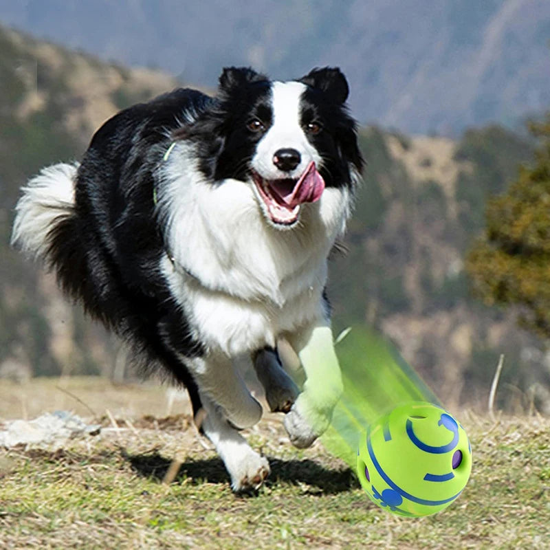 Dog Toy Wobble Wag Giggle Glow Ball Interactive Dog Attention Toy Fun Giggle Sounds Ball When Rolled or Shaken For Pet Dog Fun