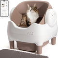 Automatic Self Cleaning Cat Litter Box, Open-top Safe Design with Smart Safety Sensors, No-Trap Entry for Cat, Customized