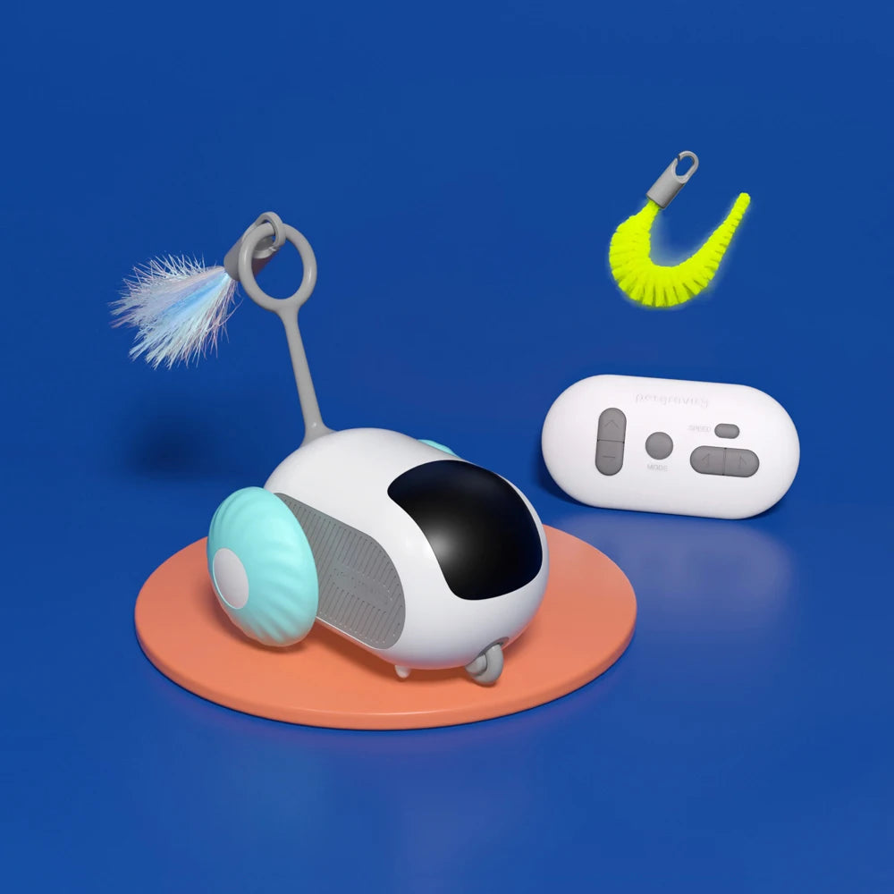 Smart Cat Toy 2 Modes Automatic Moving Remote Controlled Toy Car for Cats Dogs Interactive Playing Kitten Training Pet Supplies