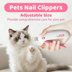 Professional Pet Nail Clippers with Safety Guard Adjustable Hole Cat Dog Nail Trimmer for All Breeds and Ages Easy Grooming