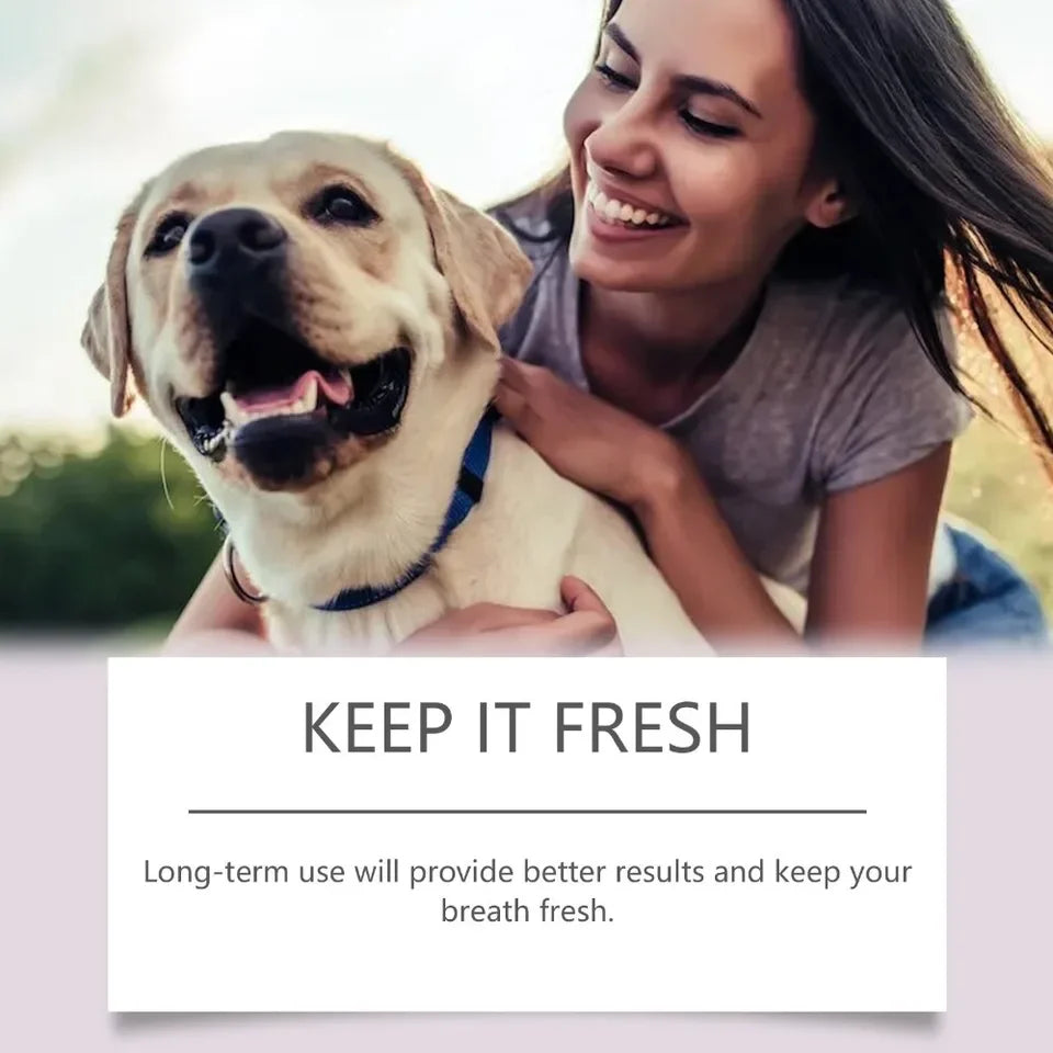 Pet Toothbrush Pen Tartar & Plaque Remover Bad Breath Cleaning Tool for Dogs & Cats