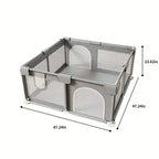 47x47x23.6 Inch Puppy Playpen With Gate, Dog Playpen For Puppies And Small Dogs, Durable Safety Pet Fence With HighStrength Nylo