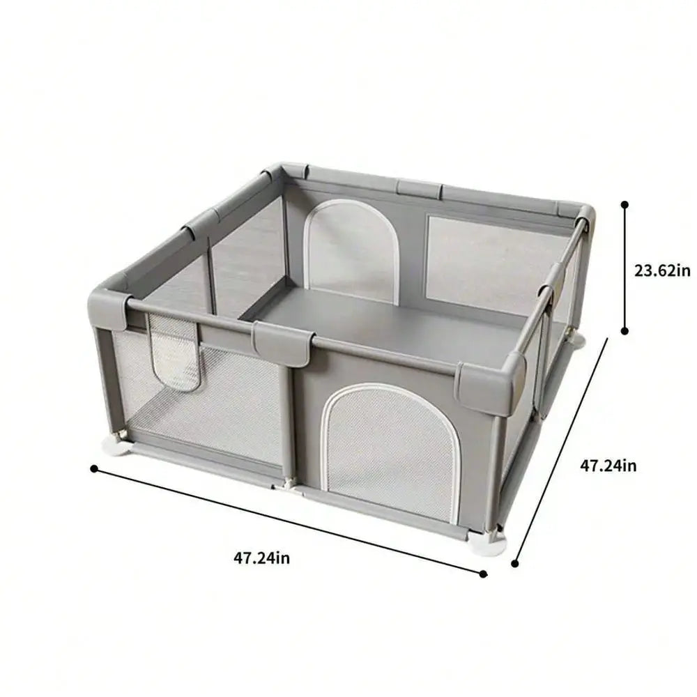 47x47x23.6 Inch Puppy Playpen With Gate, Dog Playpen For Puppies And Small Dogs, Durable Safety Pet Fence With HighStrength Nylo