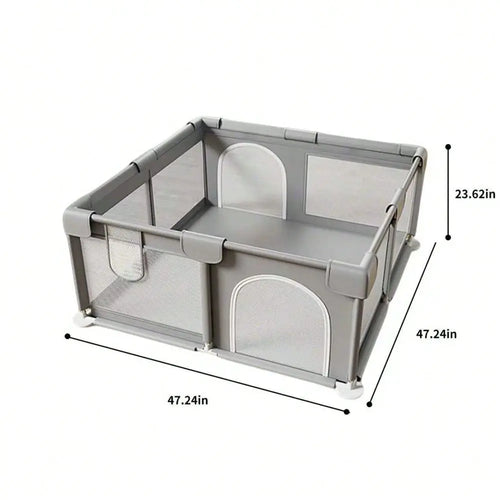 47x47x23.6 Inch Puppy Playpen With Gate, Dog Playpen For Puppies And Small Dogs, Durable Safety Pet Fence With HighStrength Nylo