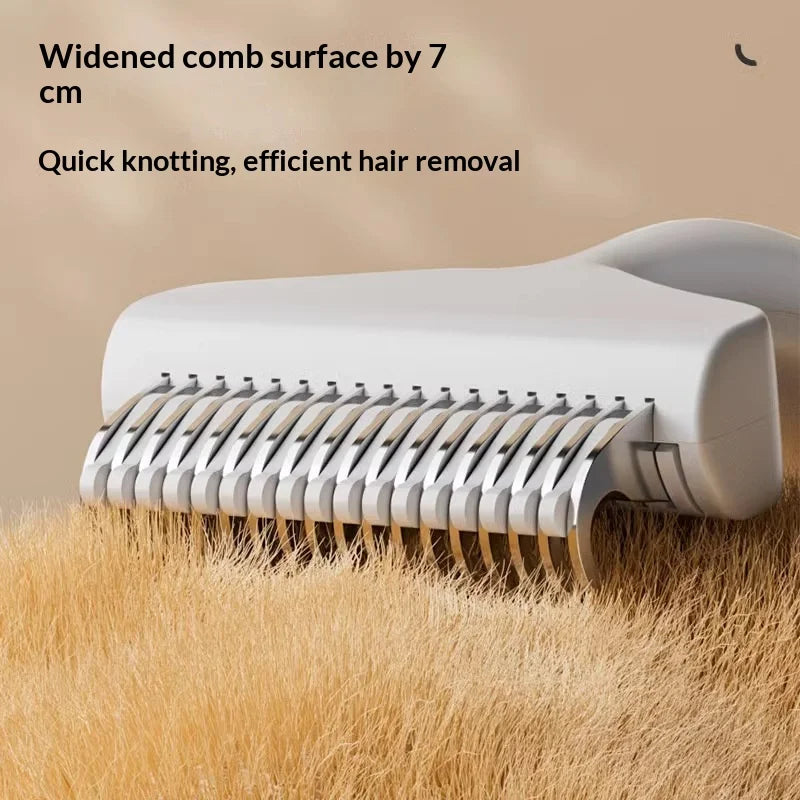 Pet detangling comb, cat-specific de-shedding comb, dog thinning and brushing comb, stainless steel cat hair cleaning brush